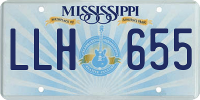 MS license plate LLH655