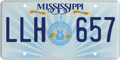MS license plate LLH657