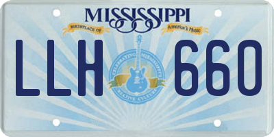MS license plate LLH660