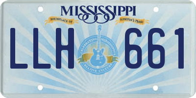 MS license plate LLH661