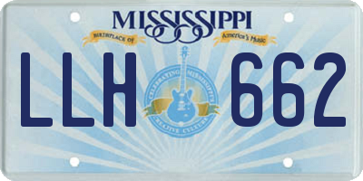 MS license plate LLH662
