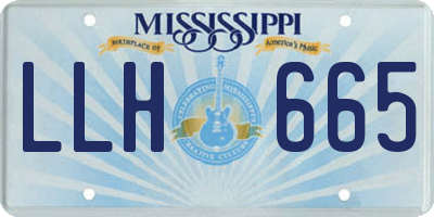 MS license plate LLH665