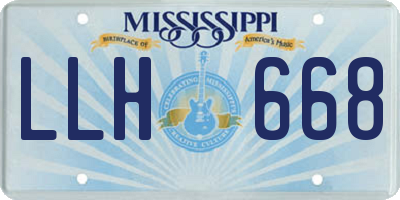 MS license plate LLH668