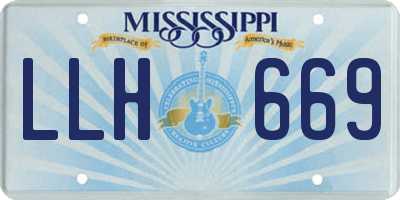 MS license plate LLH669