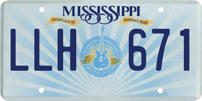 MS license plate LLH671