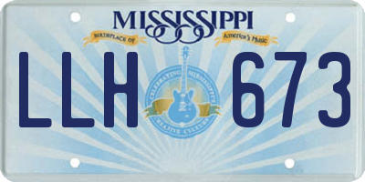 MS license plate LLH673