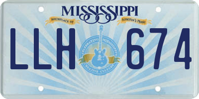 MS license plate LLH674
