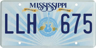 MS license plate LLH675