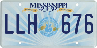 MS license plate LLH676