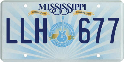 MS license plate LLH677
