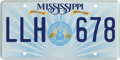 MS license plate LLH678