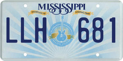 MS license plate LLH681