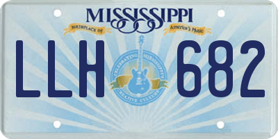 MS license plate LLH682