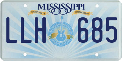 MS license plate LLH685