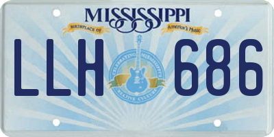MS license plate LLH686