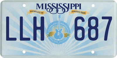 MS license plate LLH687