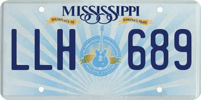 MS license plate LLH689