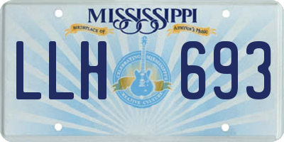 MS license plate LLH693