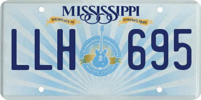 MS license plate LLH695