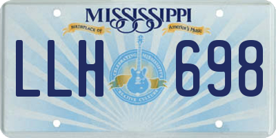 MS license plate LLH698