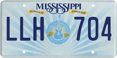 MS license plate LLH704