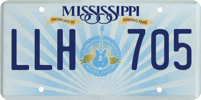 MS license plate LLH705
