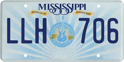 MS license plate LLH706