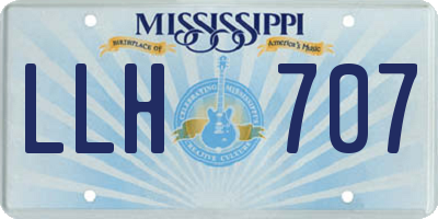 MS license plate LLH707