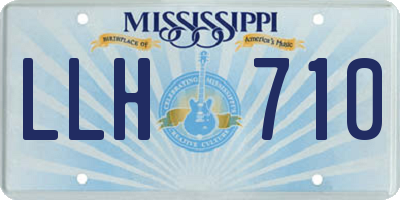 MS license plate LLH710