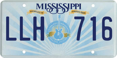 MS license plate LLH716