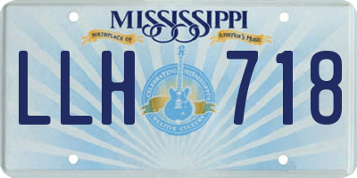 MS license plate LLH718