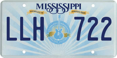 MS license plate LLH722