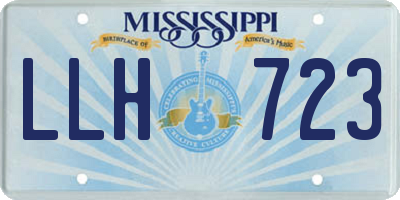 MS license plate LLH723