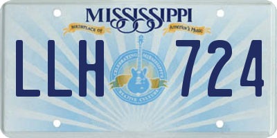 MS license plate LLH724