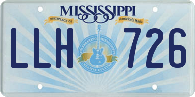 MS license plate LLH726