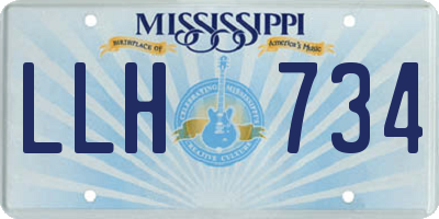 MS license plate LLH734