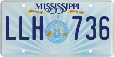 MS license plate LLH736