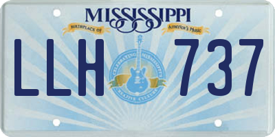 MS license plate LLH737