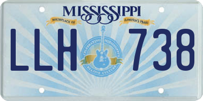MS license plate LLH738