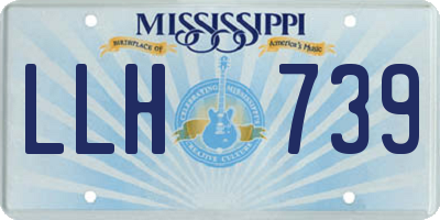 MS license plate LLH739