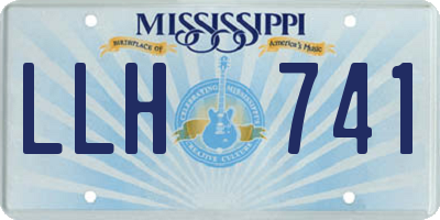 MS license plate LLH741