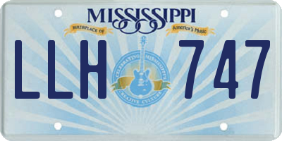 MS license plate LLH747