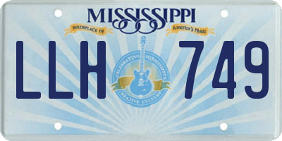 MS license plate LLH749
