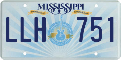 MS license plate LLH751