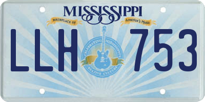 MS license plate LLH753