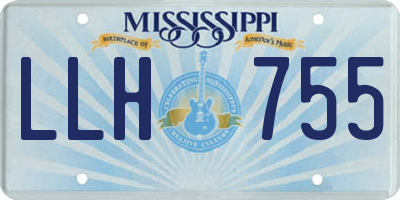 MS license plate LLH755