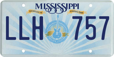 MS license plate LLH757