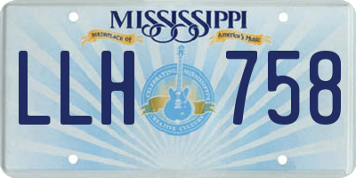 MS license plate LLH758