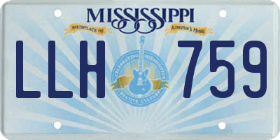 MS license plate LLH759