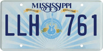 MS license plate LLH761